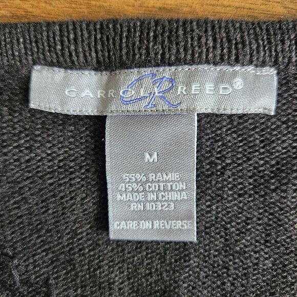 Vintage Carrol Reed Angel Cardigan Women's Medium Art To Wear Eclectic Holiday - Picture 10 of 11